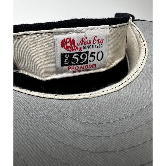 VTG Houston Astros New Era 5950 Hat Pro Model Diamond Collection 7 1/4 BLACK NOS - Picture 5 of 6
